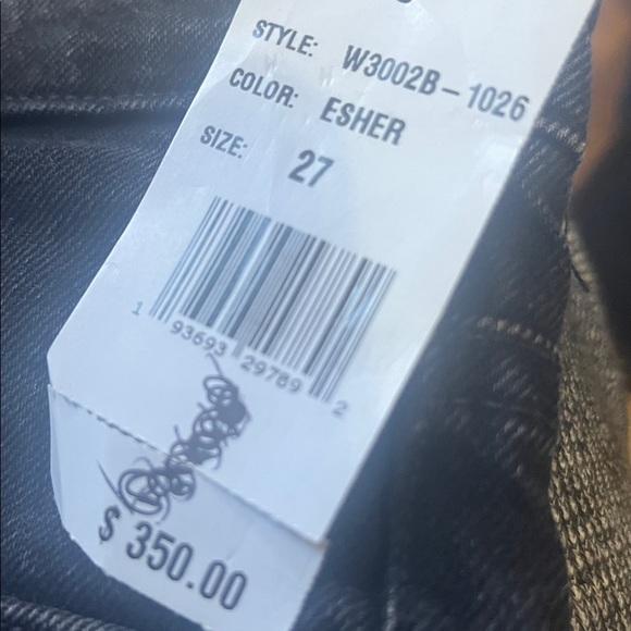 $350 Goldsign Women Black Esher High Waist Jeans Size 27 - Picture 2 of 7